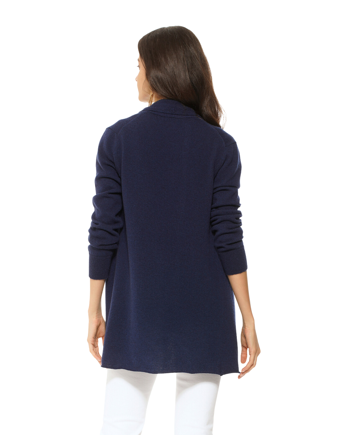 Womens's Pure Cashmere Open Front Cardigan Blue by Monticelli Cashmere