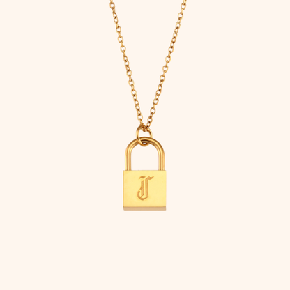 Initial Lock Necklace