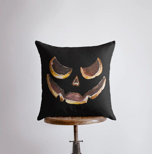 Jack O Lantern Dark Throw Pillow