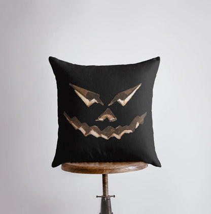 Jack O Lantern Dark Throw Pillow