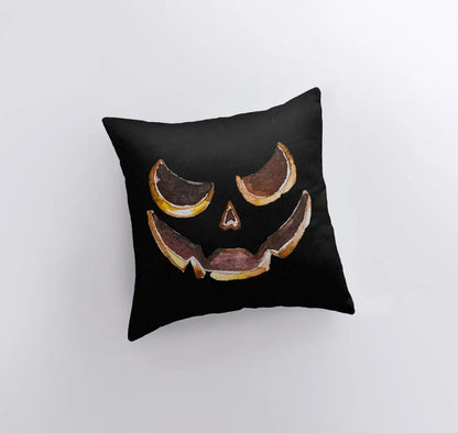 Jack O Lantern Dark Throw Pillow