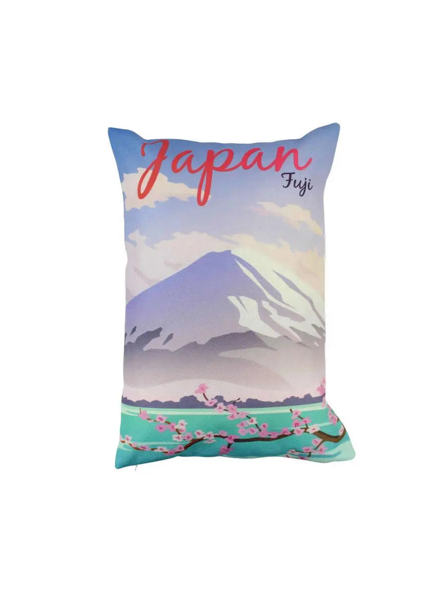 Japan Adventure Time Throw Pillow