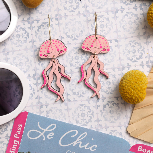 Jellyfish Hoops by LE CHIC MIAMI