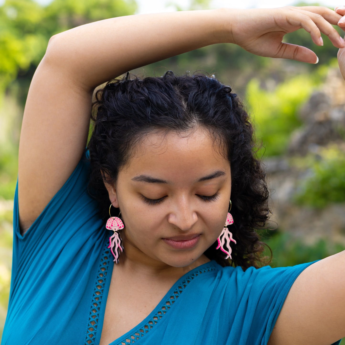 Jellyfish Hoops by LE CHIC MIAMI