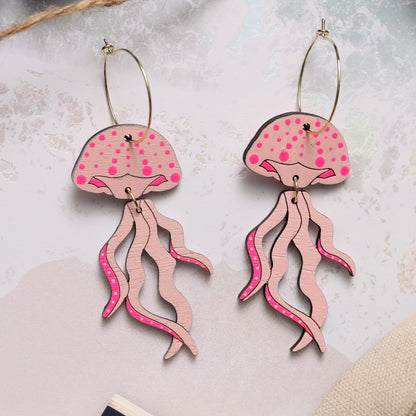 Jellyfish Hoops by LE CHIC MIAMI