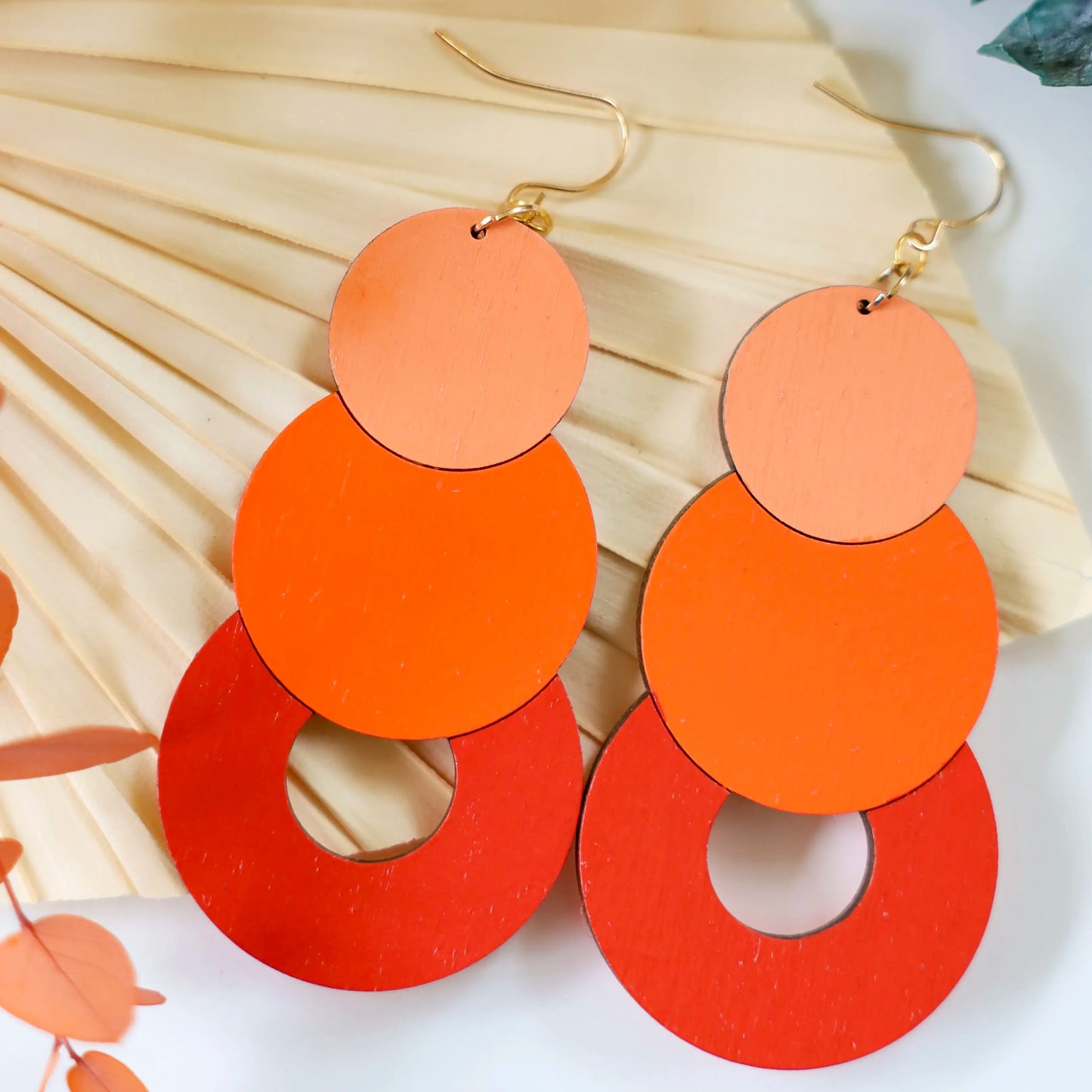 Jen Orange Dangles by LE CHIC MIAMI