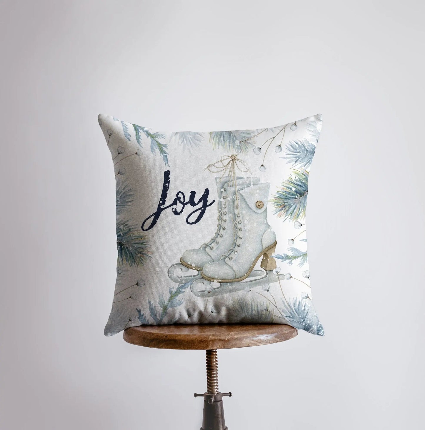 Joy Ice Skating Throw Pillow