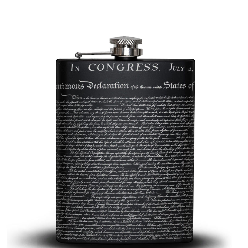 Declaration of Independence Hip Flask