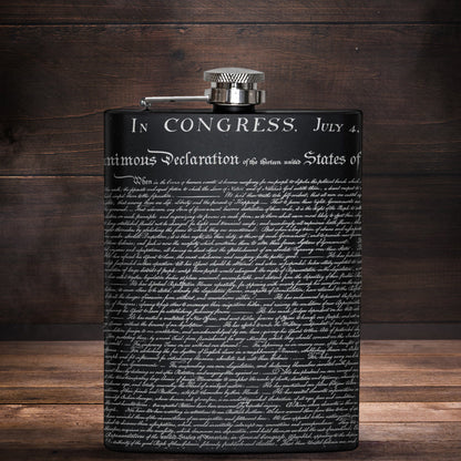 Declaration of Independence Hip Flask