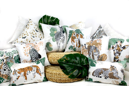 Jungle Leaves Throw Pillow