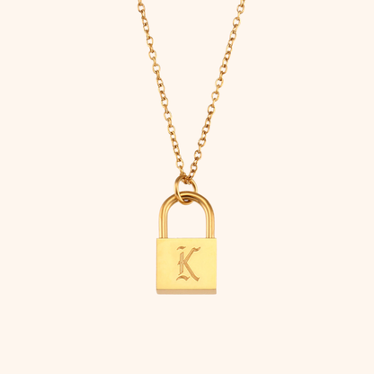 Initial Lock Necklace