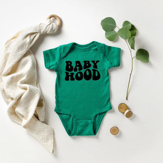 Babyhood Wavy | Baby Graphic Short Sleeve Onesie by The Juniper Shop