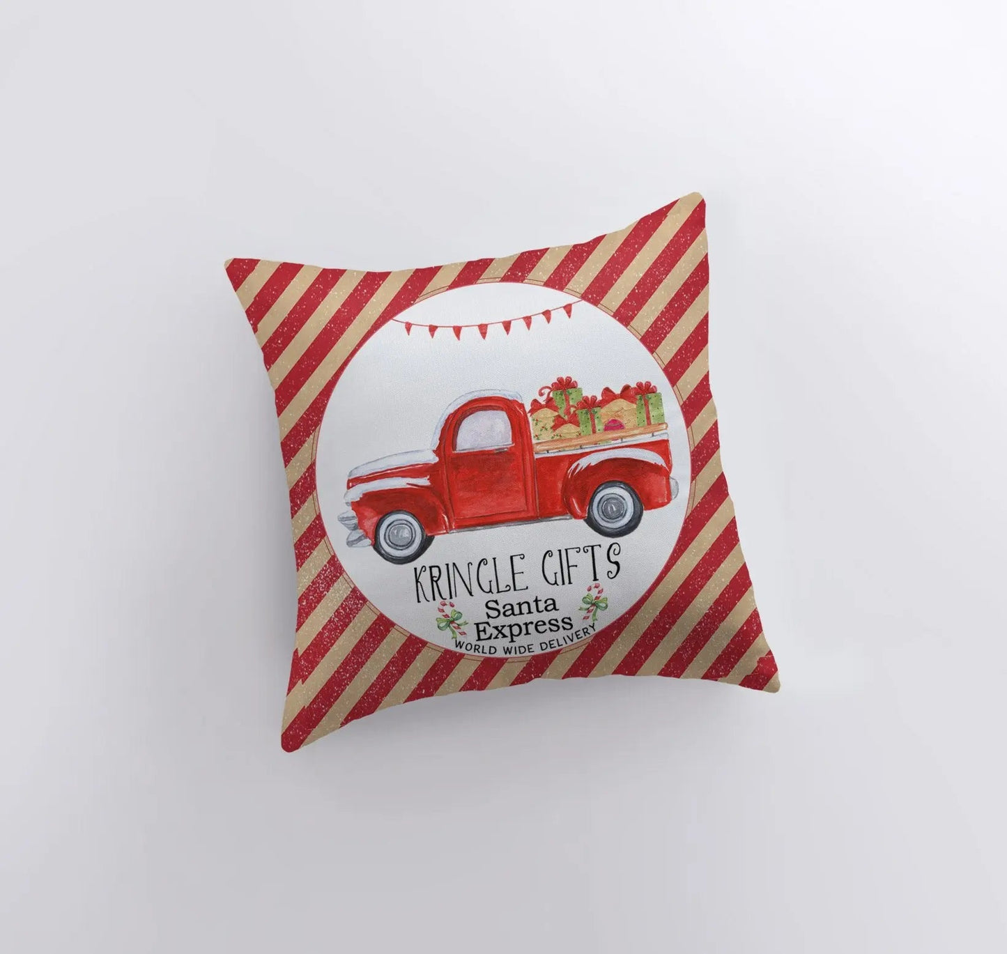 Kringle Gifts Throw Pillow