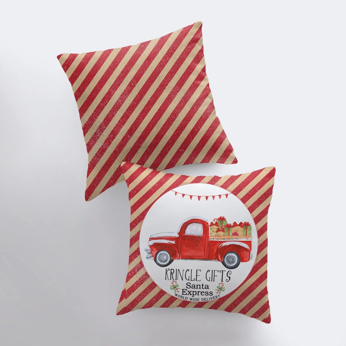 Kringle Gifts Throw Pillow