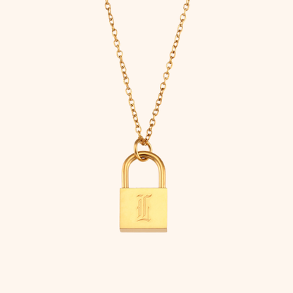 Initial Lock Necklace