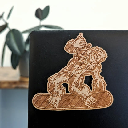 Snowboarding Wood Stickers