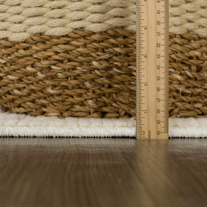 Fadey White 3D Washable Rug