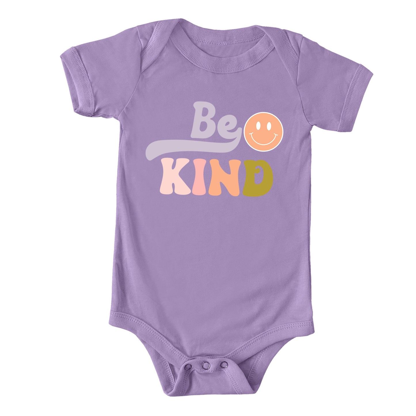 Be Kind Smiley Face | Baby Graphic Short Sleeve Onesie by The Juniper Shop