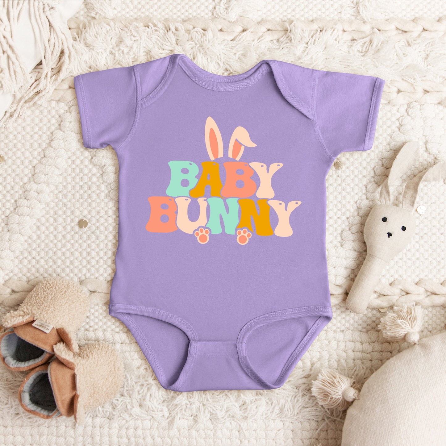 Baby Bunny Ears | Baby Graphic Short Sleeve Onesie by The Juniper Shop