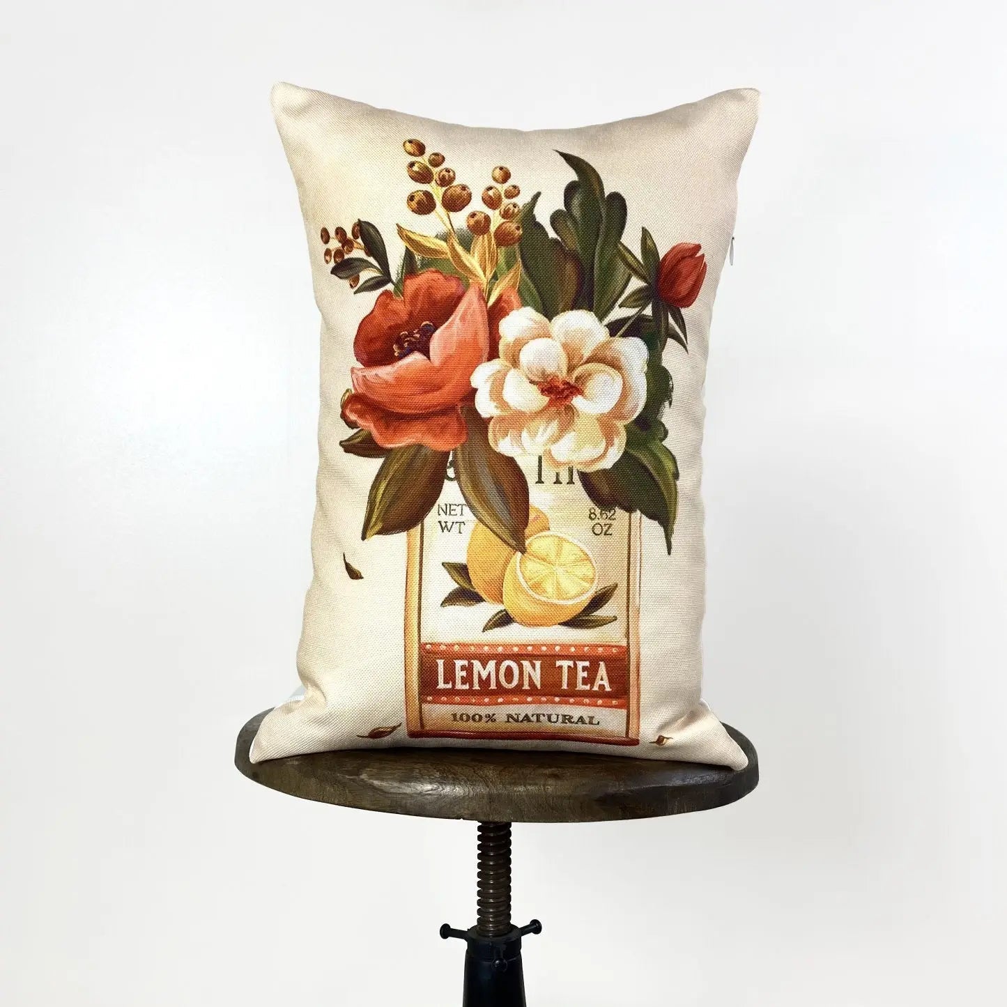 Lemon Tea Throw Pillow