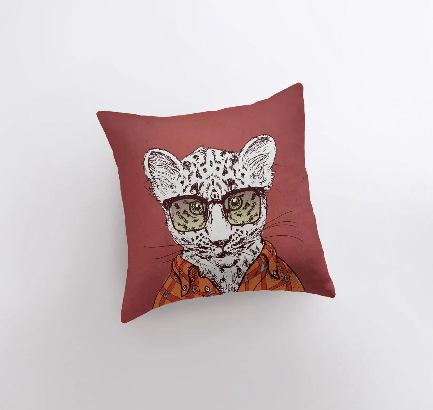 Leopard Hipster Throw Pillow