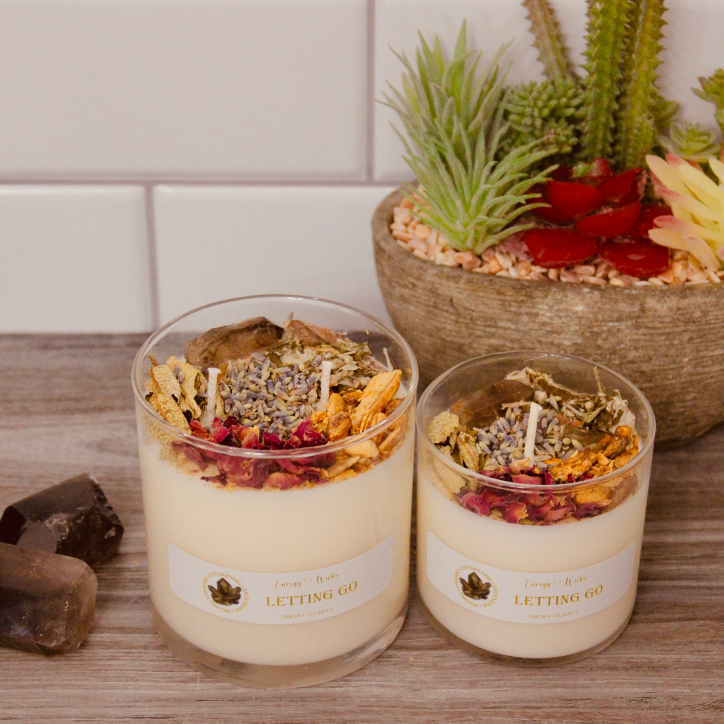 Letting Go Crystal Candle – Release Negativity & Heal Emotionally