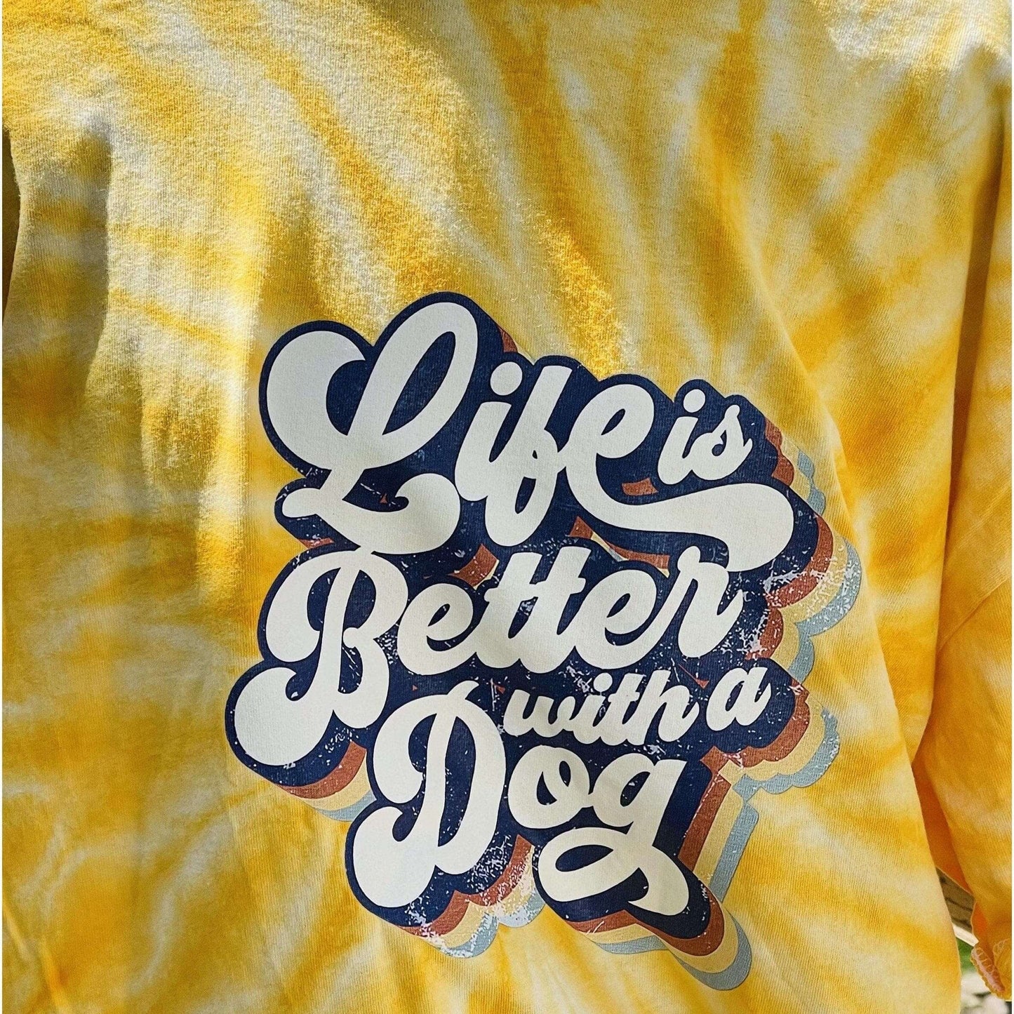 Life Is Better With A Dog Retro T-shirt