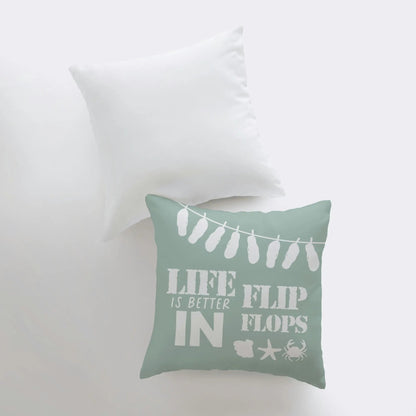 Life is Better in Flip Flops Throw Pillow