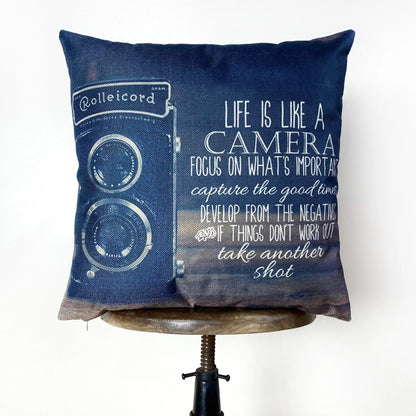 Life is Like a Camera Throw Pillow