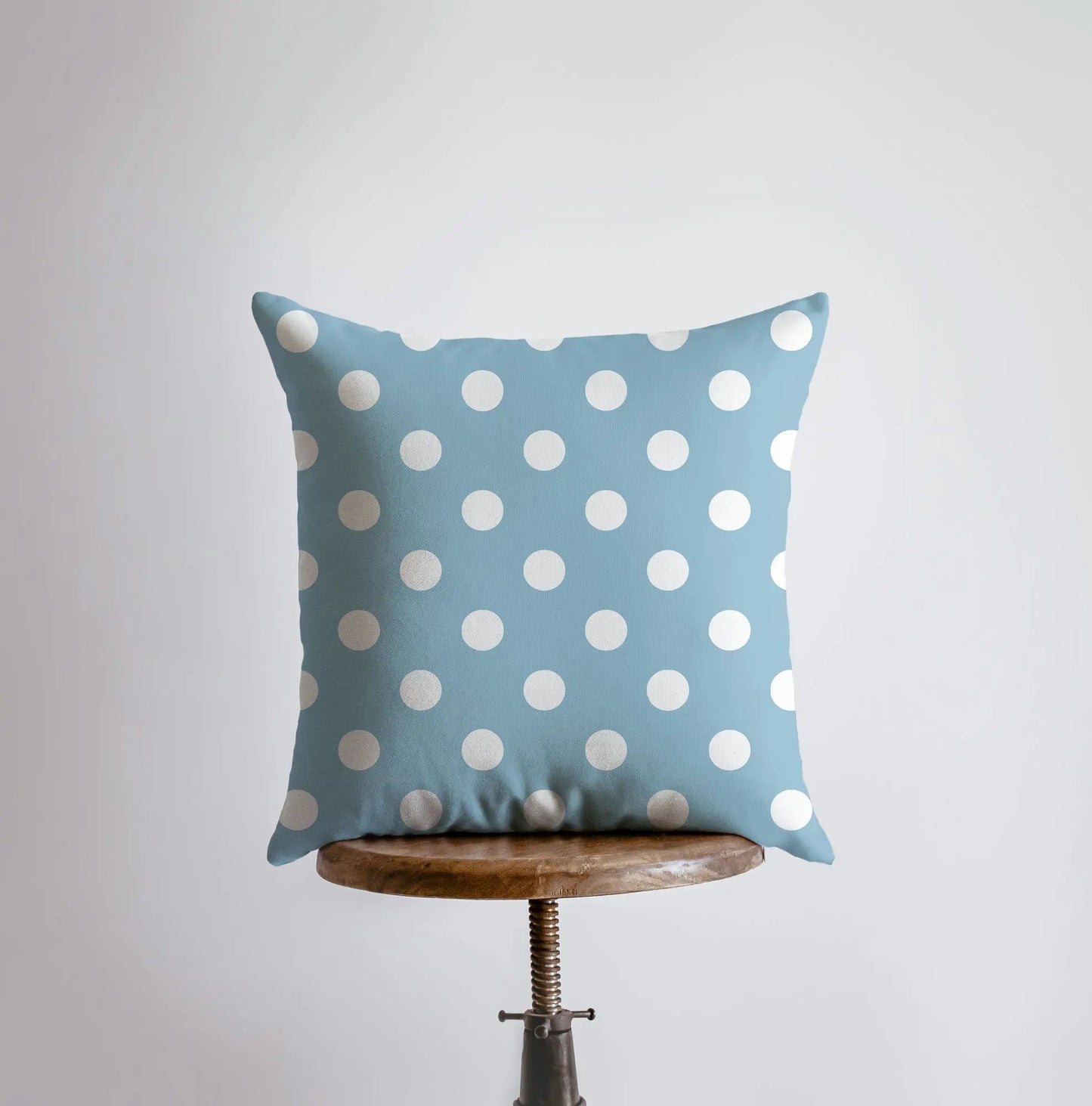 Love Floral Blue Polkadots Throw Pillow