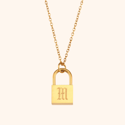 Initial Lock Necklace