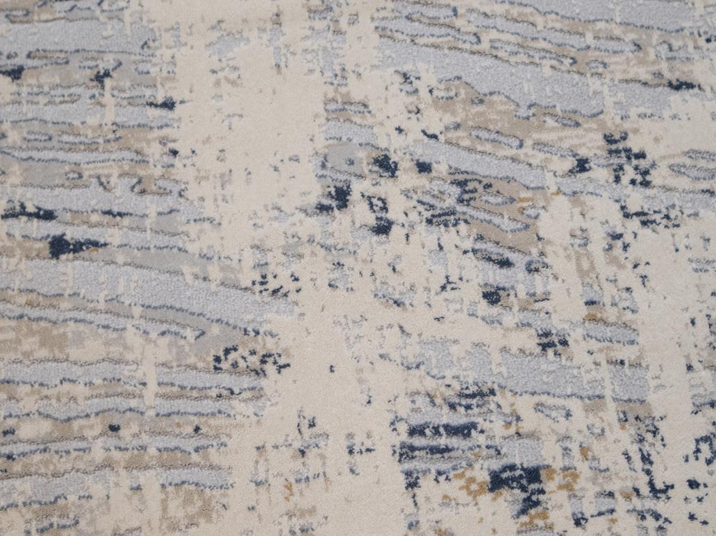 Abstract Dirilis Berber Blue Light Grey Rug by Bareens Designer Rugs