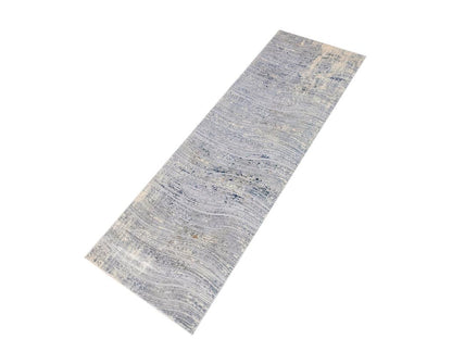 Abstract Dirilis Berber Blue Light Grey Rug by Bareens Designer Rugs