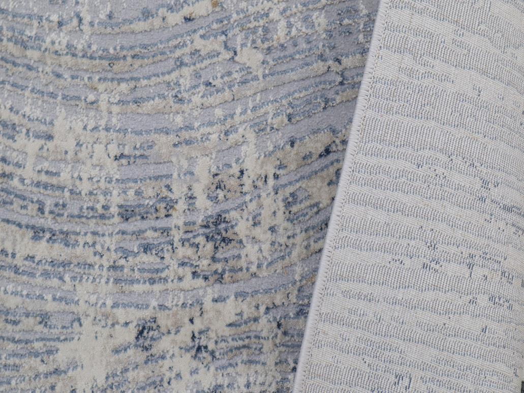 Abstract Dirilis Berber Blue Light Grey Rug by Bareens Designer Rugs