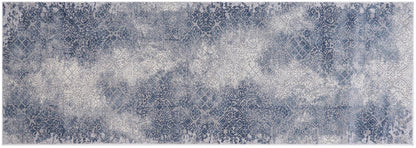 Modern Transitional Loane Grey Blue Rug by Bareens Designer Rugs