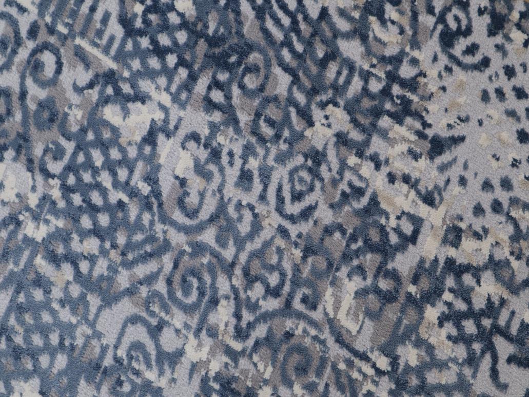 Vintage Evoke Blue Grey Distressed Rug by Bareens Designer Rugs