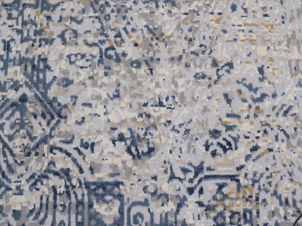 Vintage Evoke Blue Grey Distressed Rug by Bareens Designer Rugs