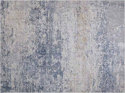 Vintage Evoke Blue Grey Distressed Rug by Bareens Designer Rugs