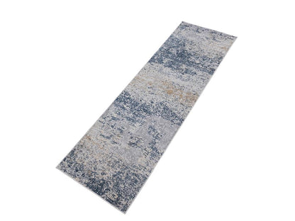 Vintage Evoke Blue Grey Distressed Rug by Bareens Designer Rugs