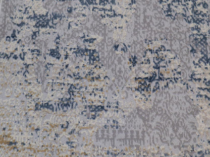 Vintage Evoke Blue Grey Distressed Rug by Bareens Designer Rugs