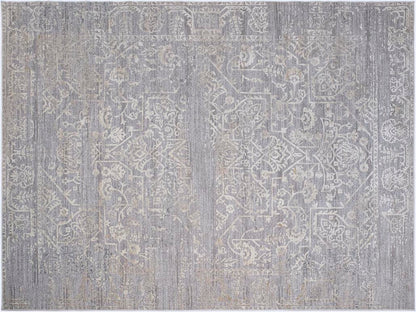 Vintage Shabby Chic Mahal Cream Light Gray Rug by Bareens Designer Rugs