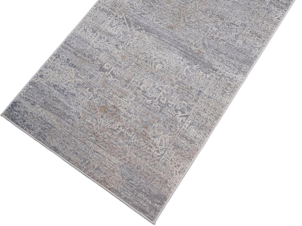 Vintage Shabby Chic Mahal Cream Light Gray Rug by Bareens Designer Rugs