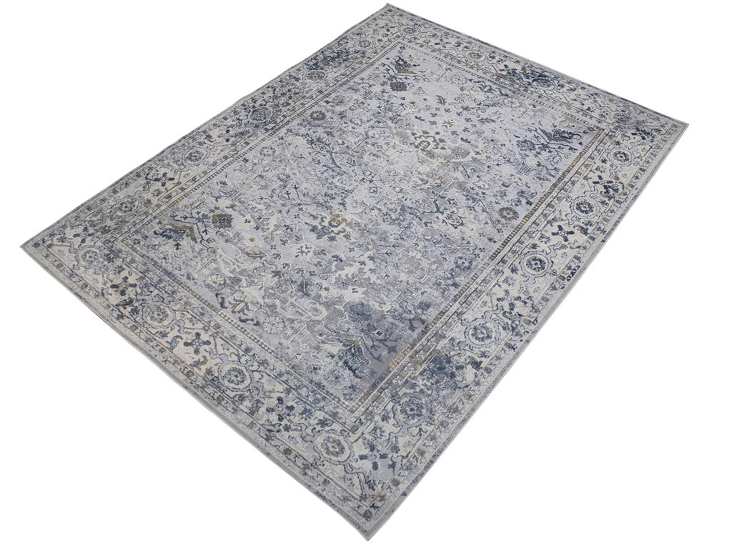 Vintage Delmar Light Gray Blue Rug by Bareens Designer Rugs