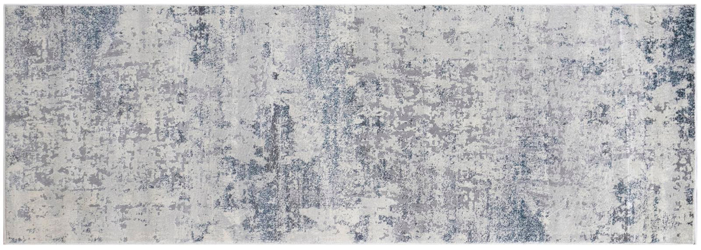 Oxford Abstract Grey Blue Rug by Bareens Designer Rugs