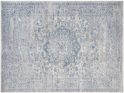 Vintage Blossom Cream Blue Rug by Bareens Designer Rugs