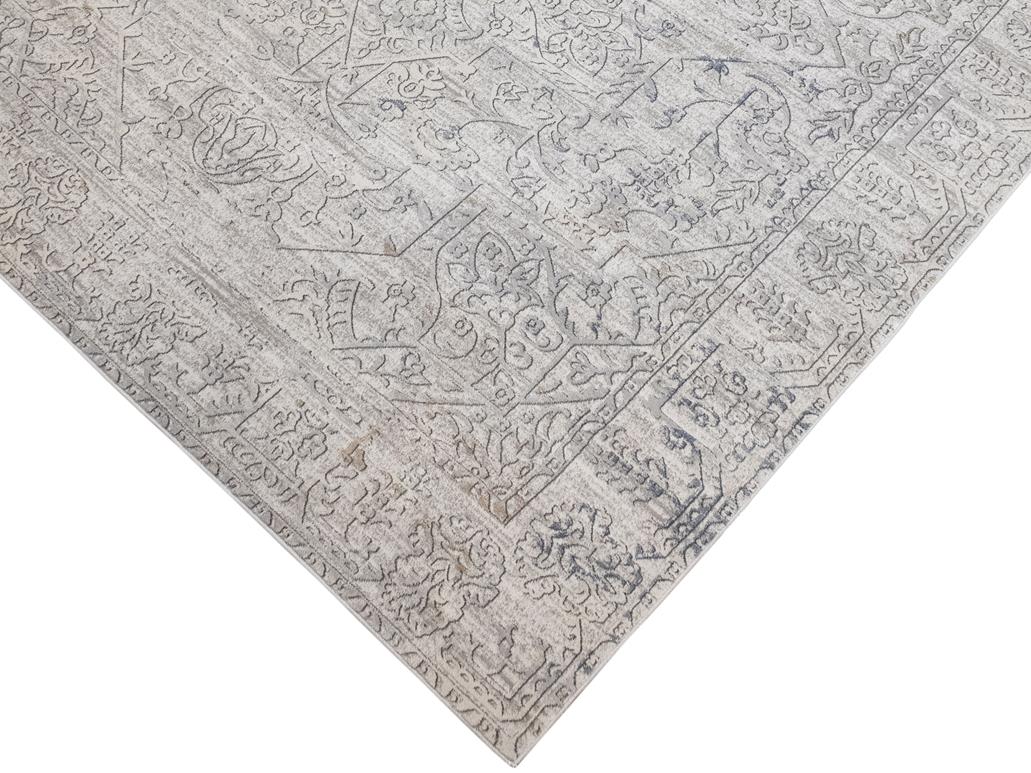 Distressed Phlox Beige Grey Rug by Bareens Designer Rugs