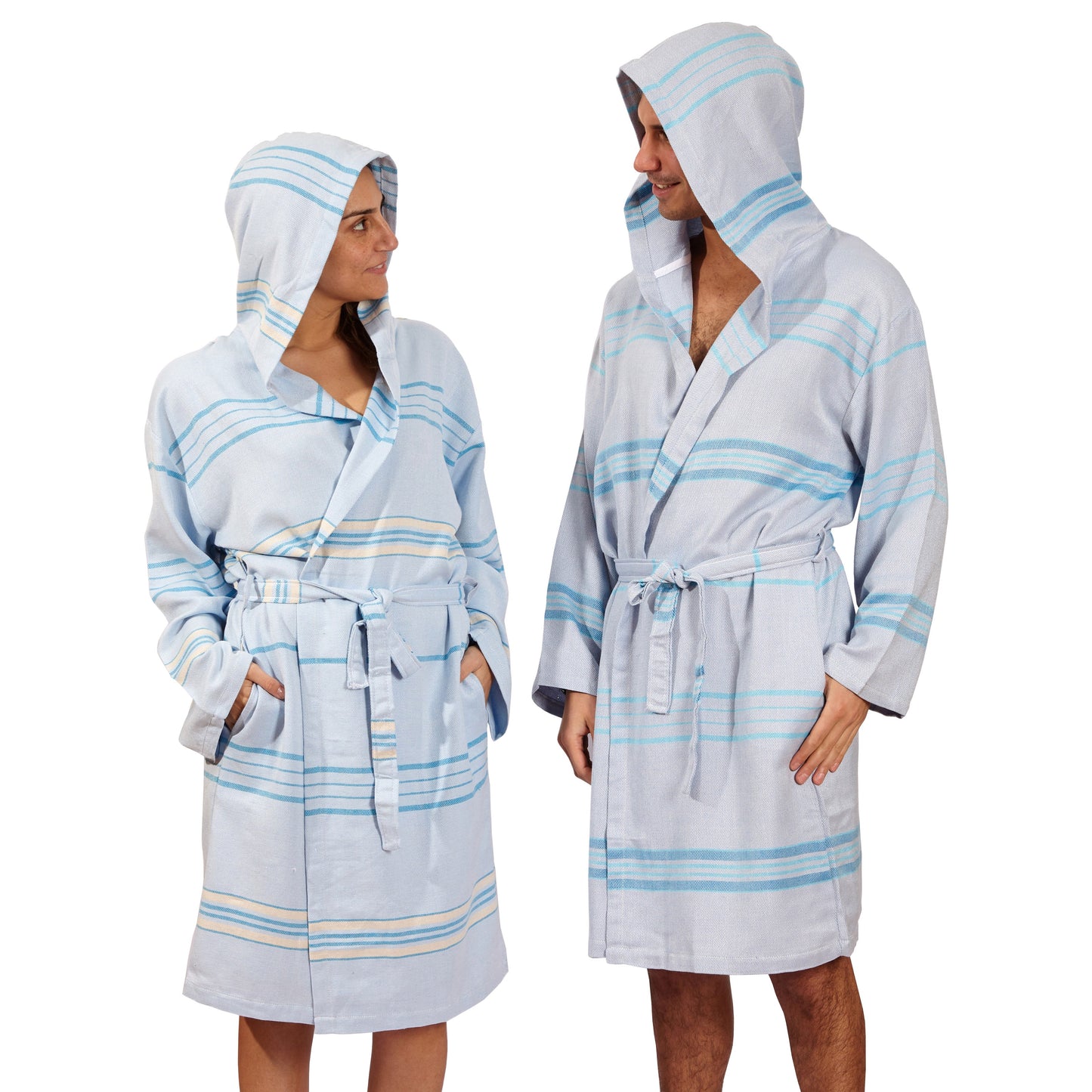 Antalya Unisex Bathrobe - Beige by Eco Hilana