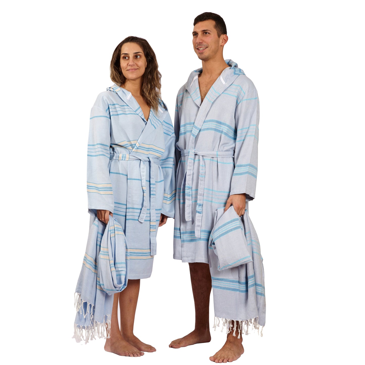 Antalya Unisex Bathrobe - Beige by Eco Hilana