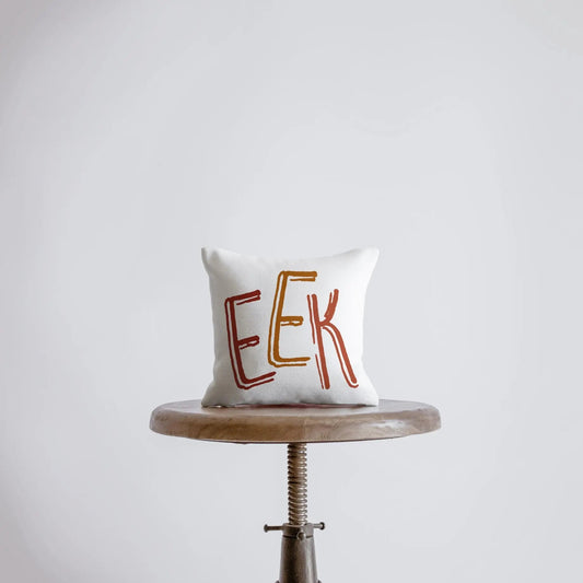 MINI EEK on White Throw Pillow