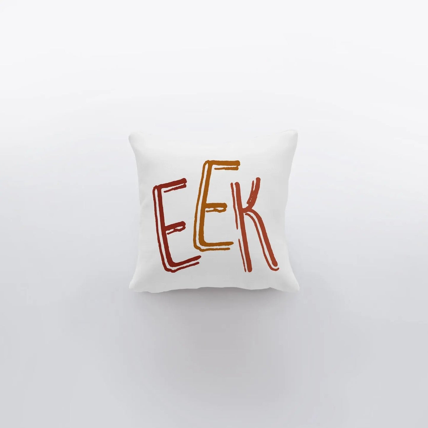 MINI EEK on White Throw Pillow